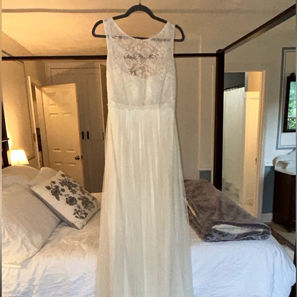 Jenny Yoo CLAUDINE Sleeveless Embroidered Tulle Wedding Dress Ivory 4 - Picture 9 of 13